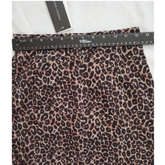 NWT French Connection Leopard Print Mini Skirt 90s/Y2K Revival Rocker Chic Sz 0 - Picture 6 of 9